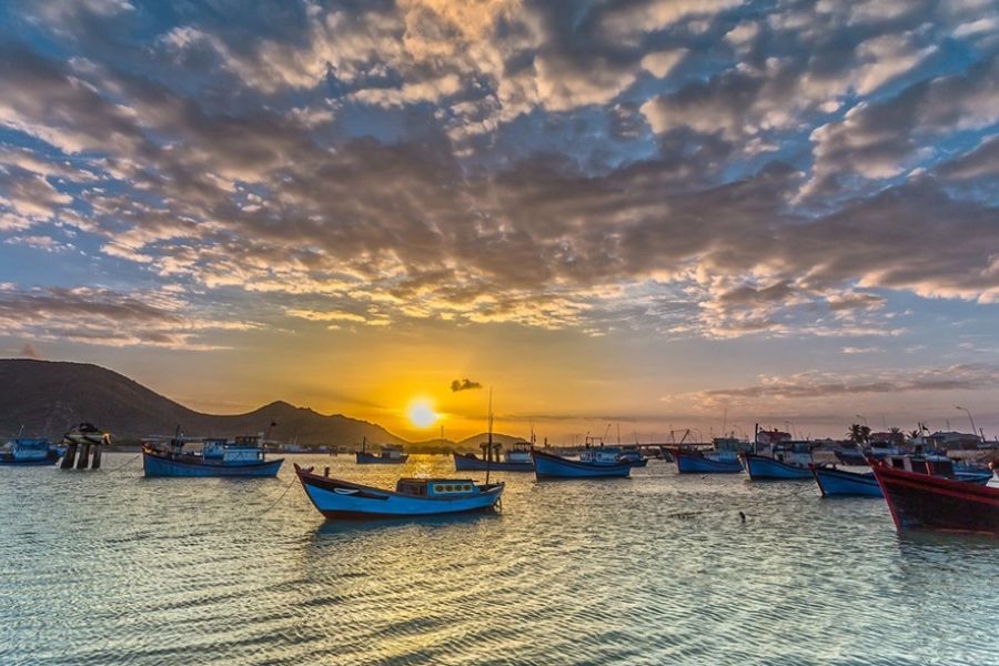 Catching the sunrise and sunset is a must in Ninh Chu