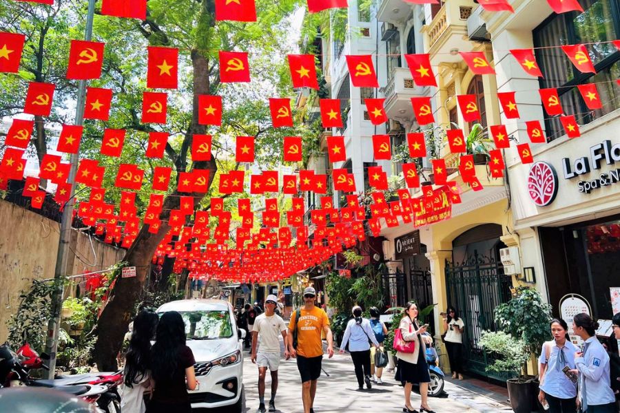 Vibrant decorations everywhere