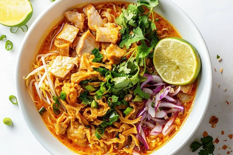 Khao soi - the iconic Lanna-style curry noodle soup