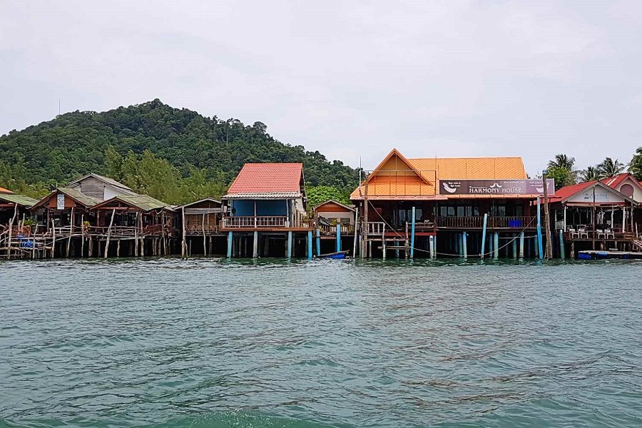 The iconic stilt houses in Saladan Village