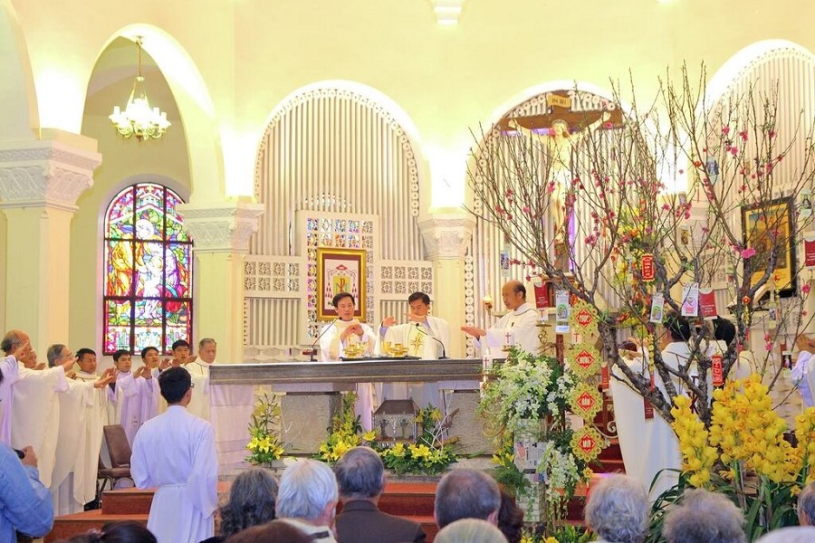 Sacred ceremonies are celebrated at the cathedral
