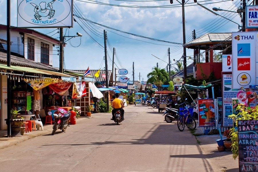 Saladan market is the biggest shopping place in Ko Lanta
