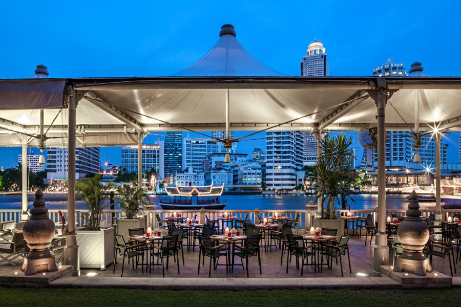 The river-view restaurant at Peninsula Bangkok