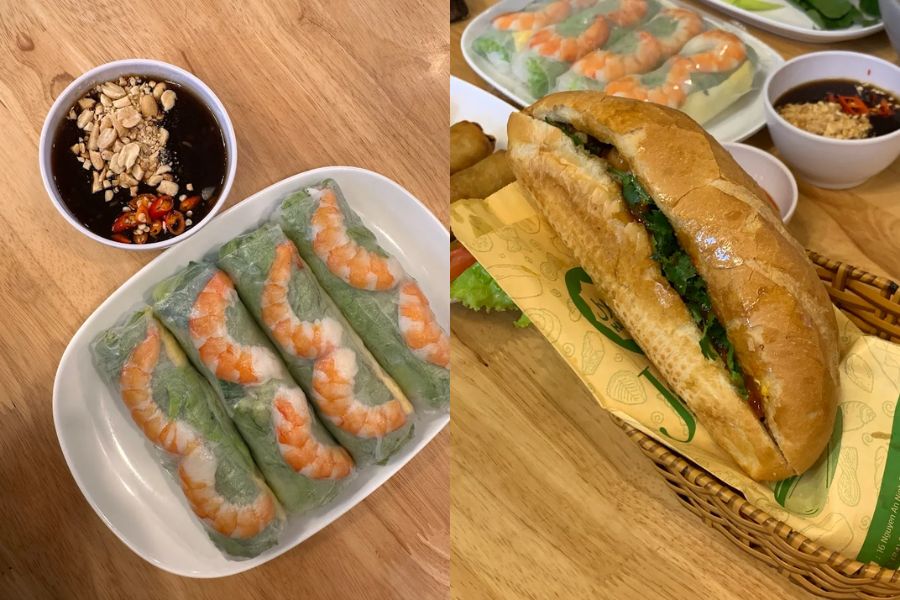 The signature banh mi and spring rolls of Jamilah Halal Food & Coffee