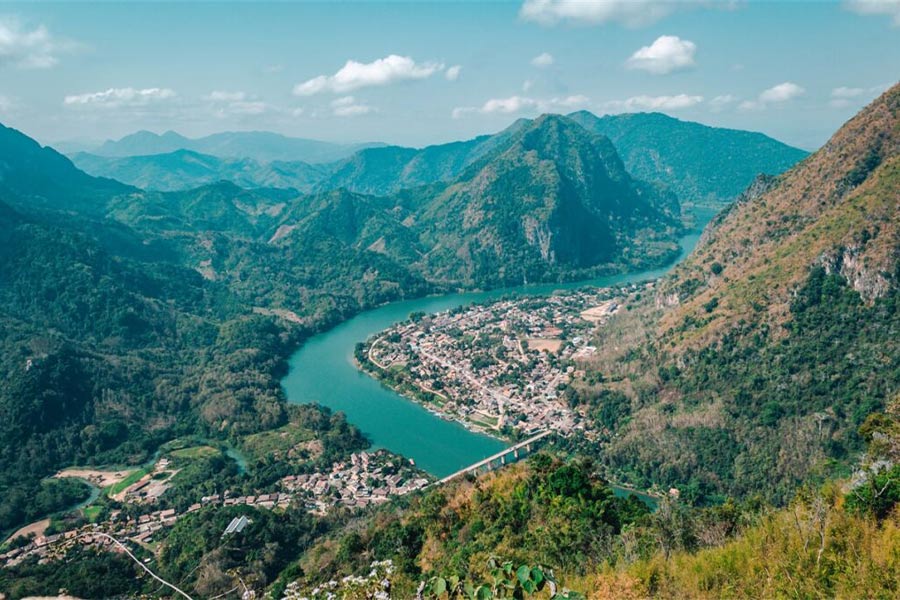 Nong Khiaw from above