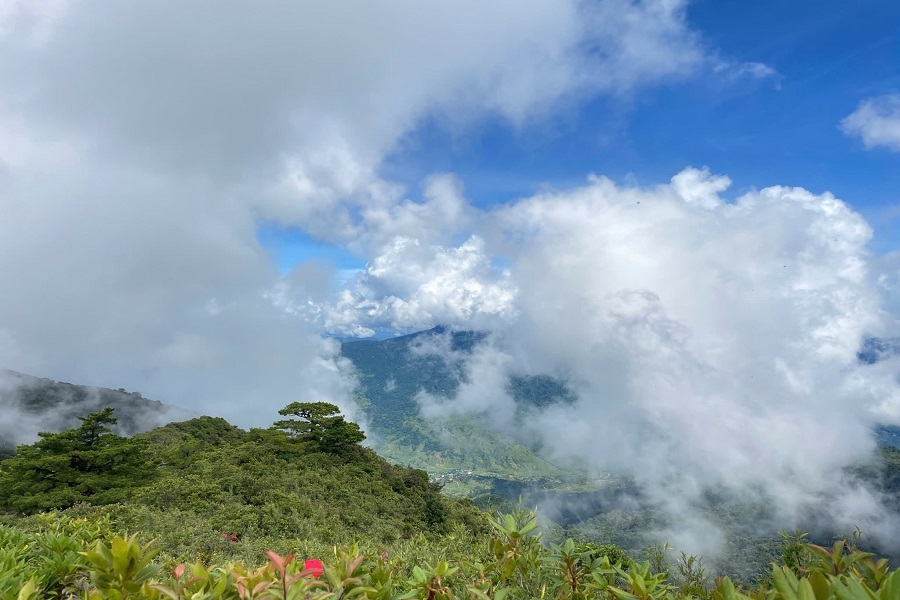 The breathtaking panorama from the top of Ngoc Linh
