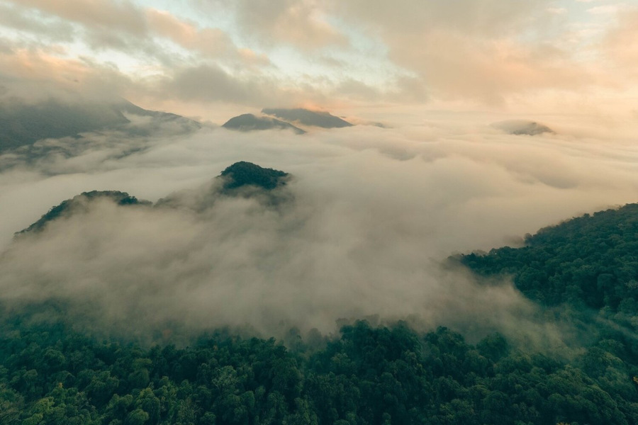 Towering mountains in Northwestern Vietnam