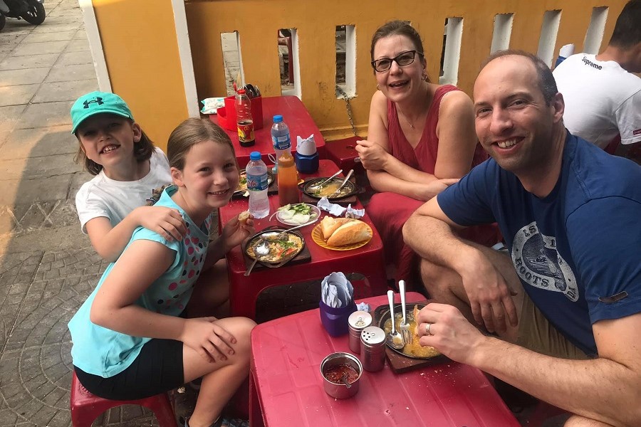 Small plastic chairs are commonly used in Vietnam's casual dining