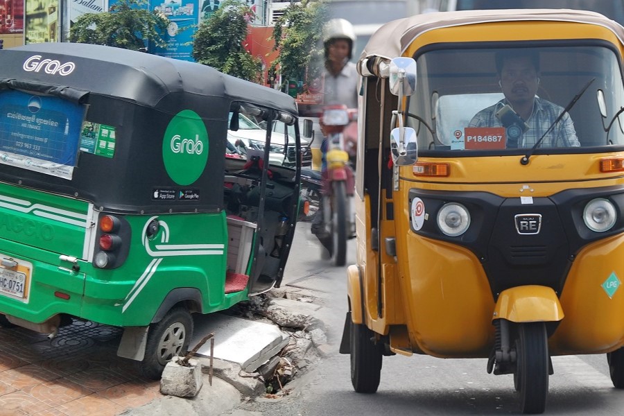 Ride-hailing apps allow you to hire a car or tuk-tuk at an affordable price