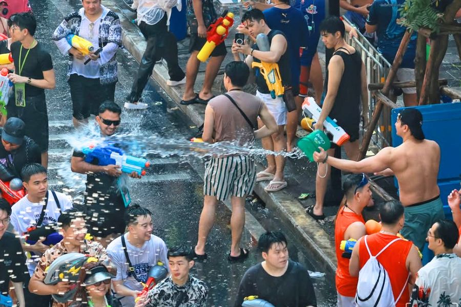 Water fights are an absolute essential of Thailand Water Festival 2026