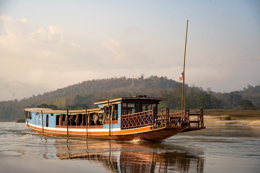 Sunset boat ride in Luang Prabang