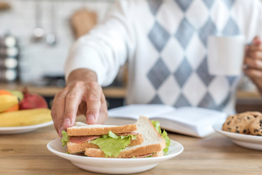 Use your left hand when eating