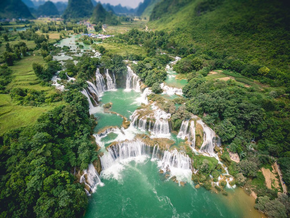 Ban Gioc Waterfall from Above