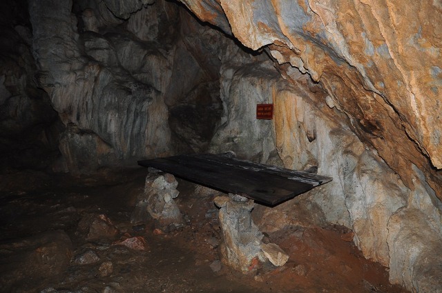 President Ho Chi Minh's bed in the cave