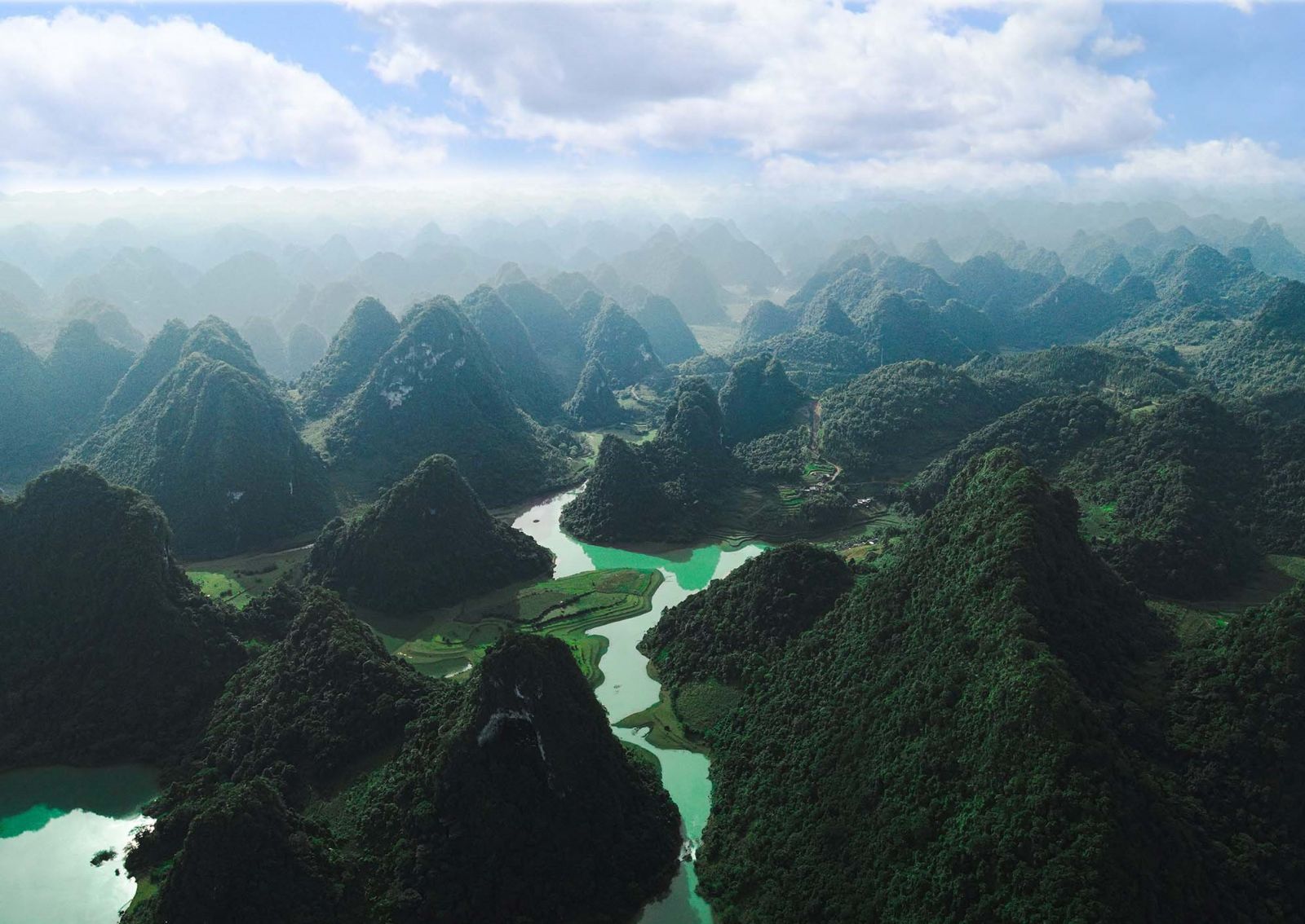 Thang Hen Lake from Above