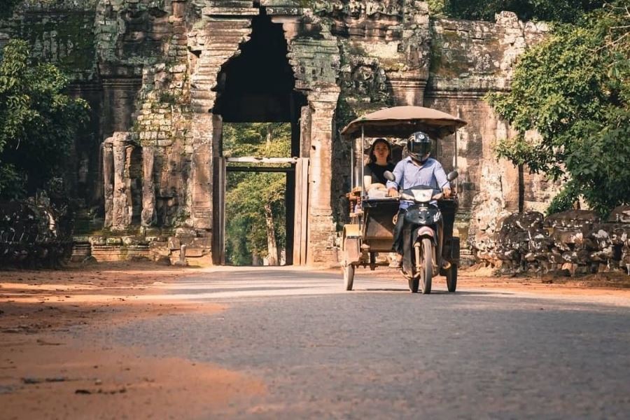 Tuk-tuk is the most popular vehicle in Cambodia