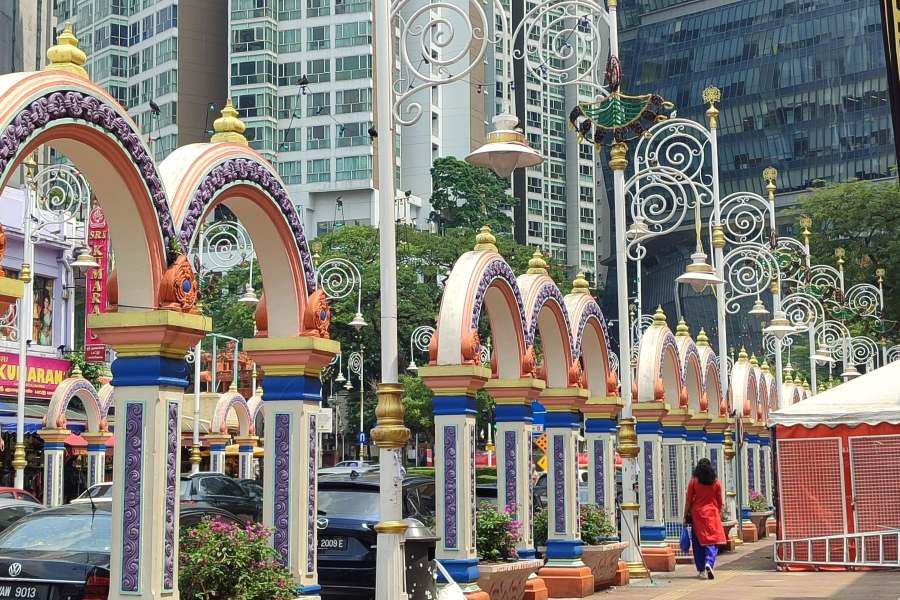 Kuala Lumpur Food Streets Brickfields with colorful architecture