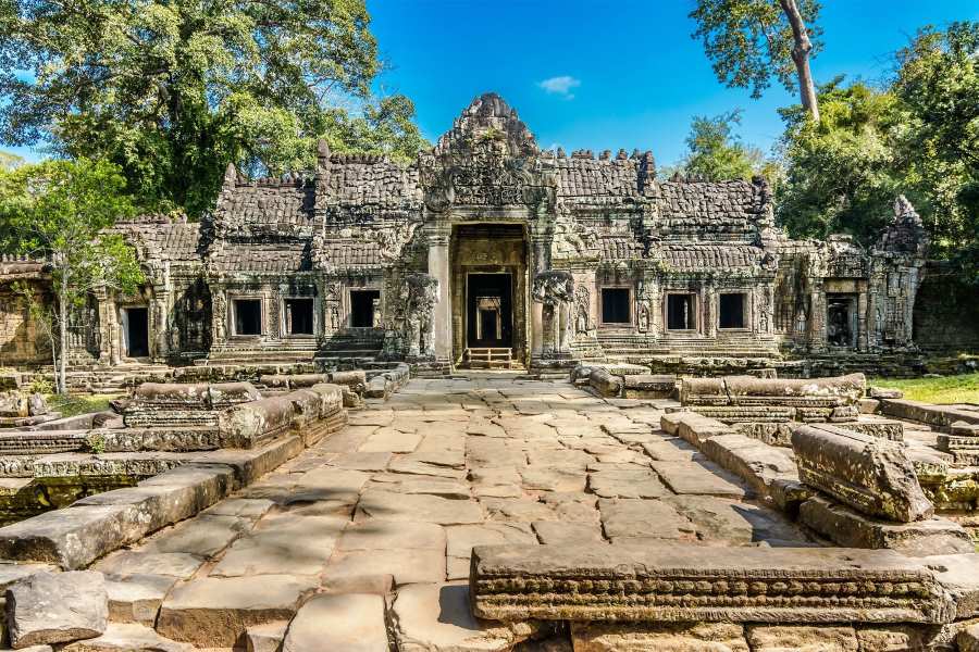 Preah Khan is a temple at Angkor, Cambodia