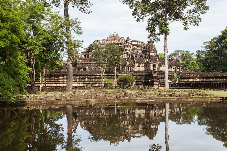 The Baphuon is a significant temple within the Angkor Thom complex, situated in the northwest part of the walled city near the Bayon