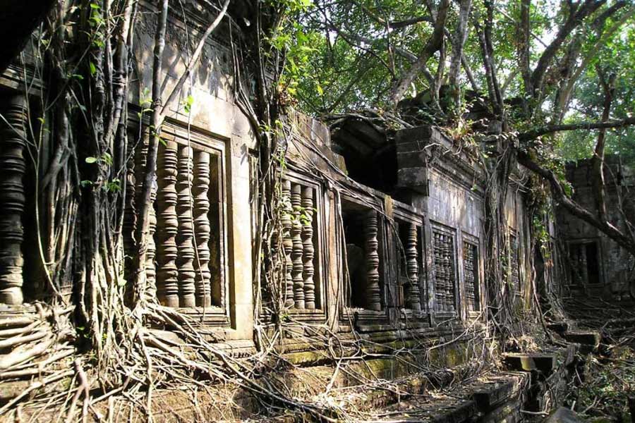 Prasat Beng Mealea, located in the dense jungles of Cambodia near the ancient Angkor temples, is a mesmerizing archaeological site that offers a glimpse into the grandeur of the Khmer Empire