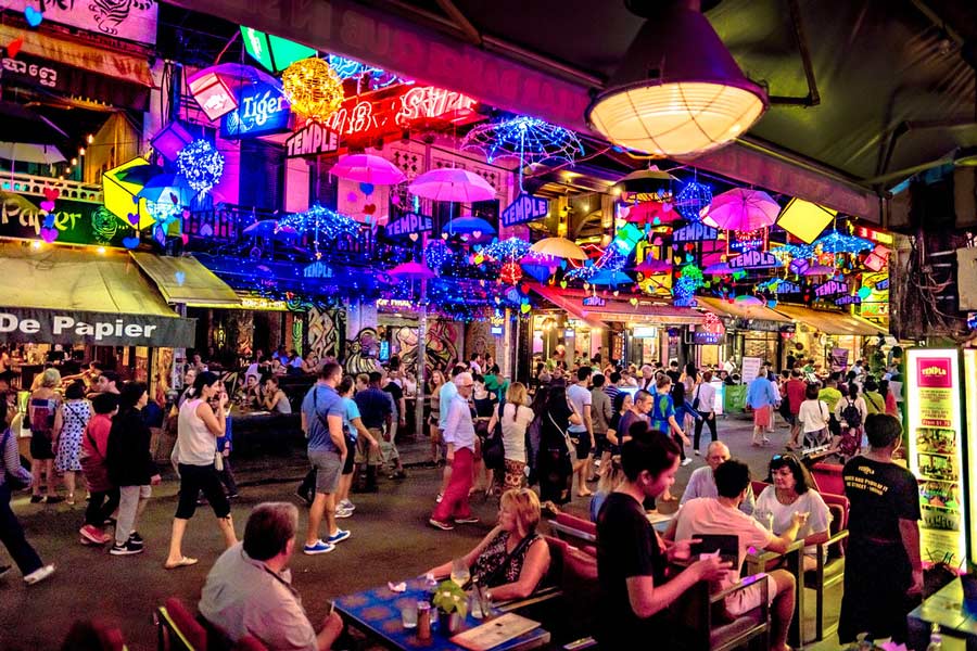 Siem Reap is known for its eclectic and lively nightlife, and part of that charm comes from the variety of themed bars and pubs that offer unique atmospheres and experiences