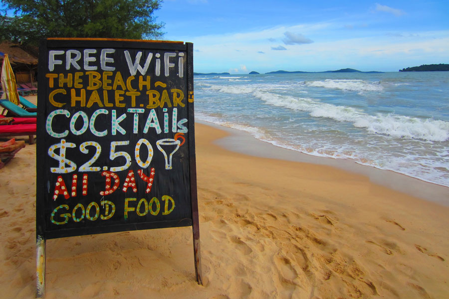 Otres Beach is home to a variety of local restaurants and beach bars, offering a diverse culinary experience with a backdrop of the Gulf of Thailand