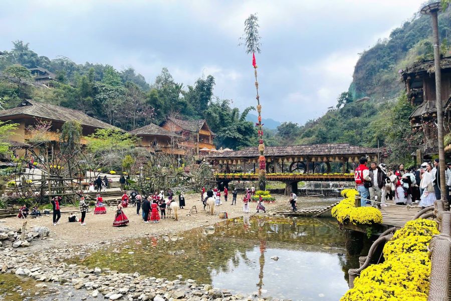 Cat Cat Village in spring