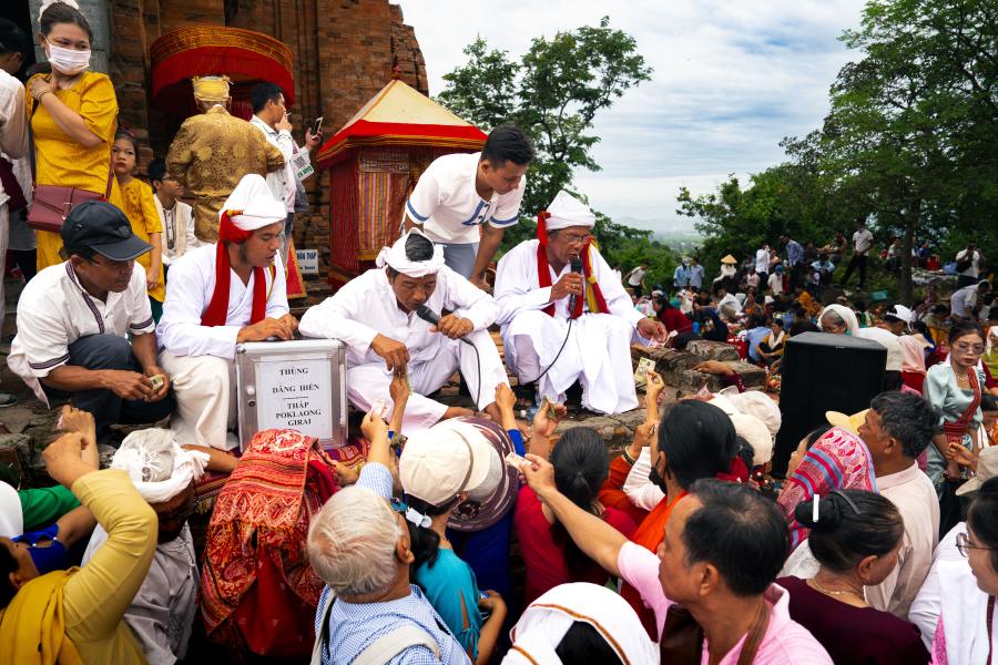 Kate Festival Cham people gathering together to celebrate their traditional cultural festival