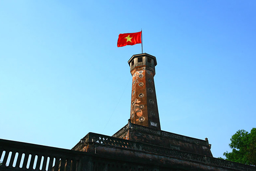 Flag Tower at Imperial Citadel of Thang Long - Hanoi