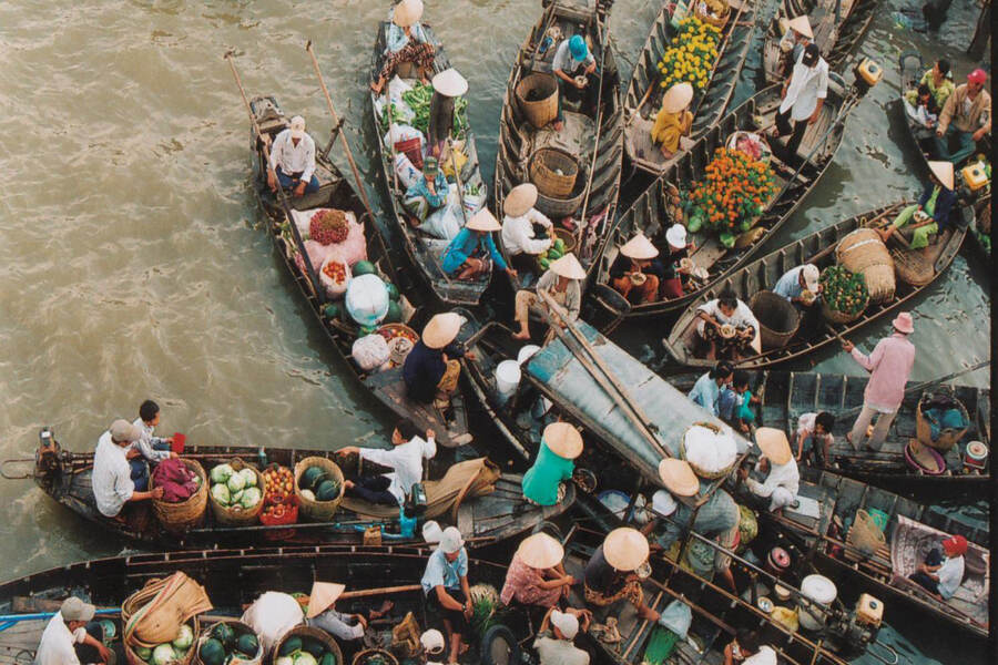 Nga Bay Floating Market used to be livelier than it is now. Source: Vietgoing