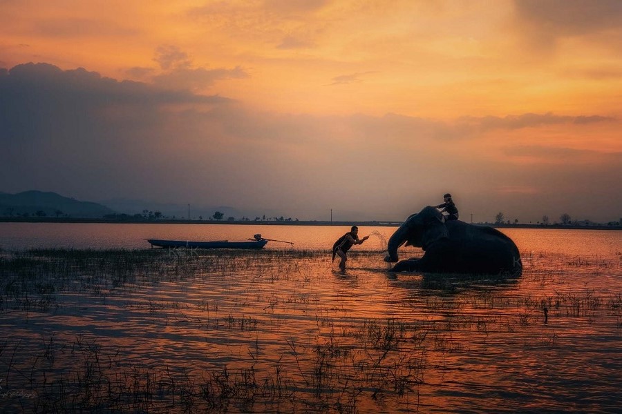 Peaceful scenery in Dak Lak