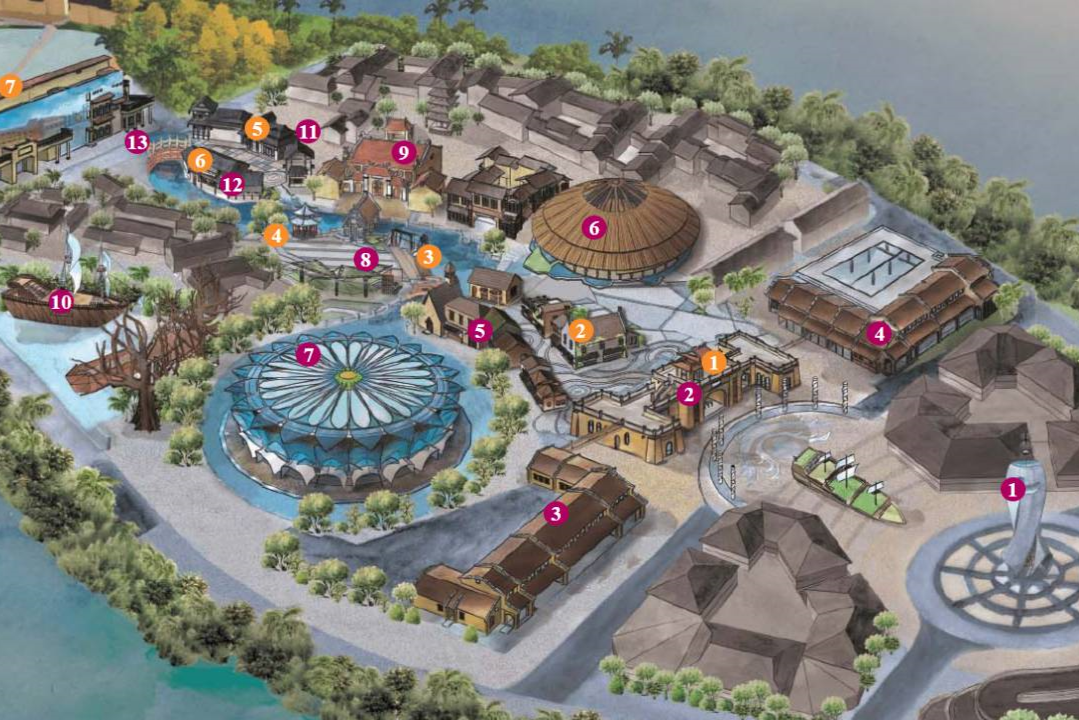 The map of Hoi An impression theme park