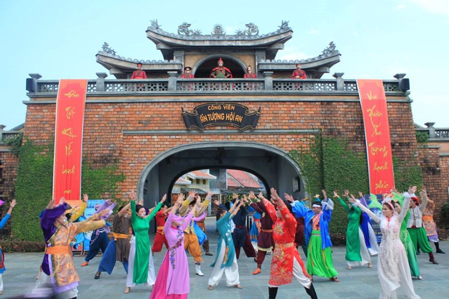 The gate of theme park on the festival day