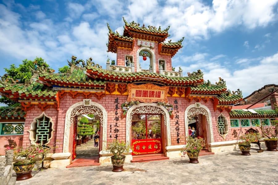 The grand entrance to the Fujian Assembly Hall in Hoi An Ancient Town