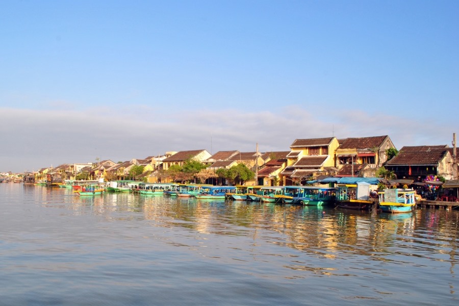 Hoi An Ancient Town with the boat wharf