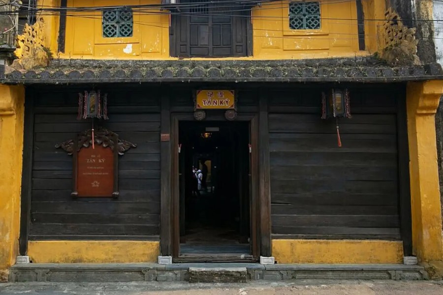 The front of Tan Ky Old House in Hoi An Ancient Town 