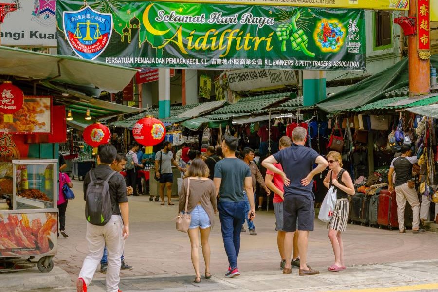 Kuala Lumpur crowded food streets