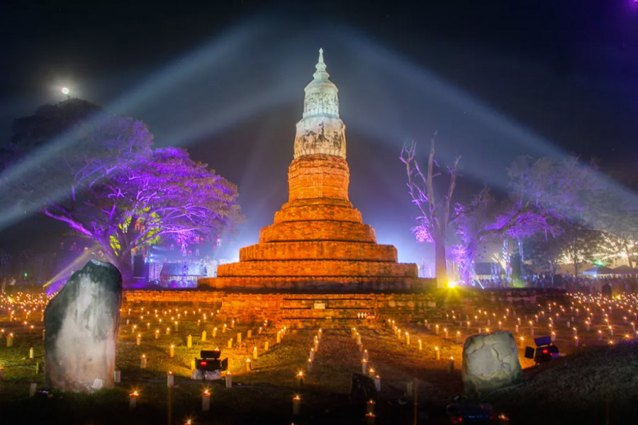 Makha Bucha Day celebration at Phrathat Yakhu