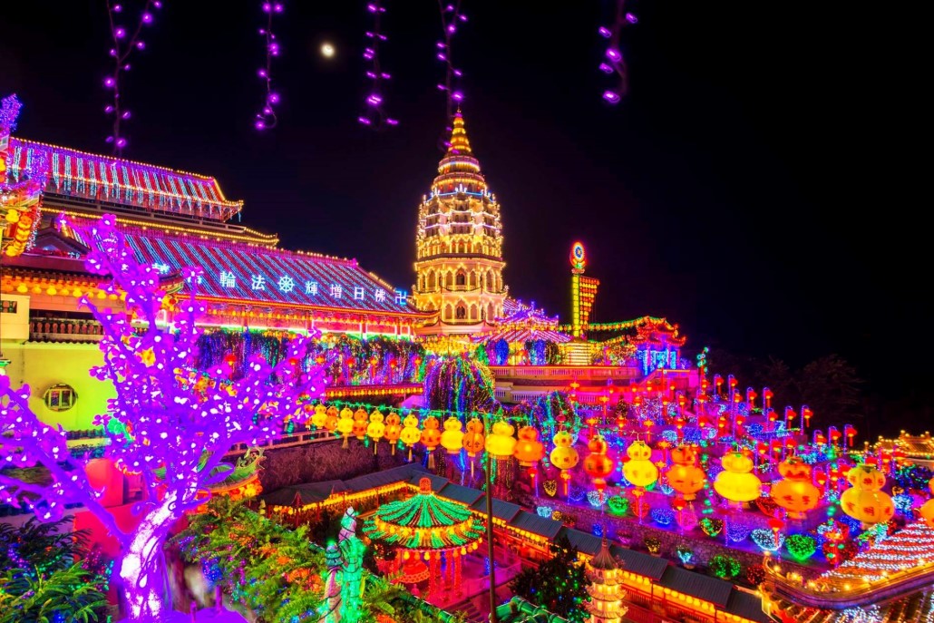 Kek Lok Si temple during Chinese New Year celebrations