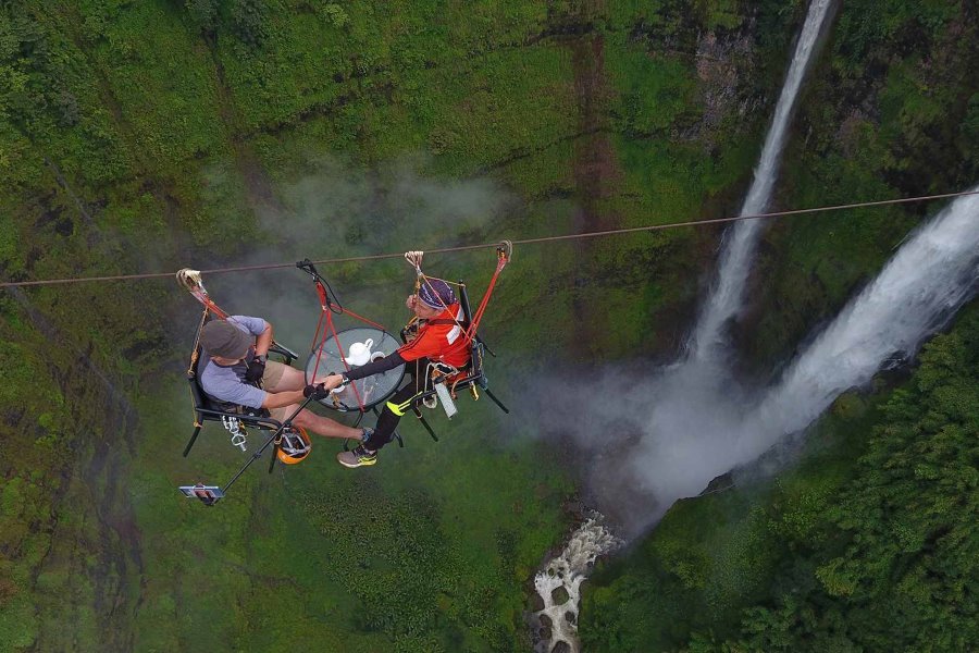 Tad Sae Waterfall is notable places to zipline