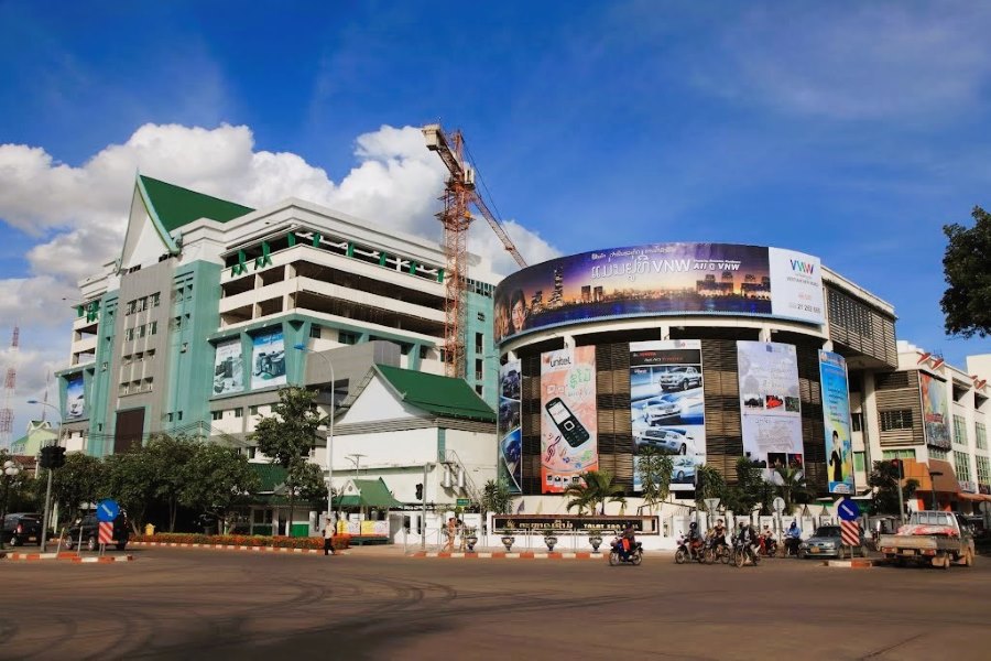 Shopping malls in Laos do not have many branded stores