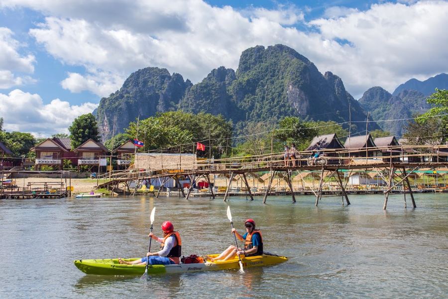 Vang Vieng is a beautiful countryside in Laos