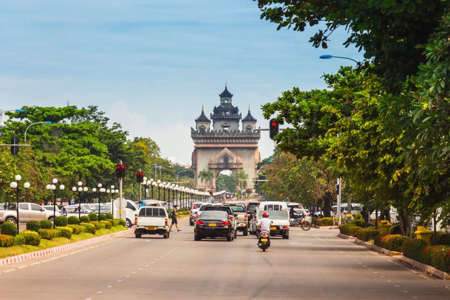 Participate in traffic laws in Laos