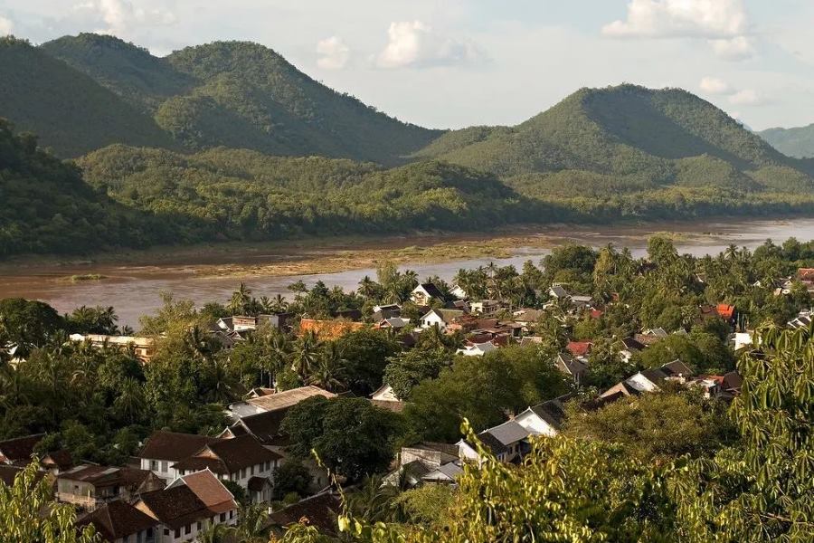 Phousi Mount is a prominent feature in Luang Prabang, Laos