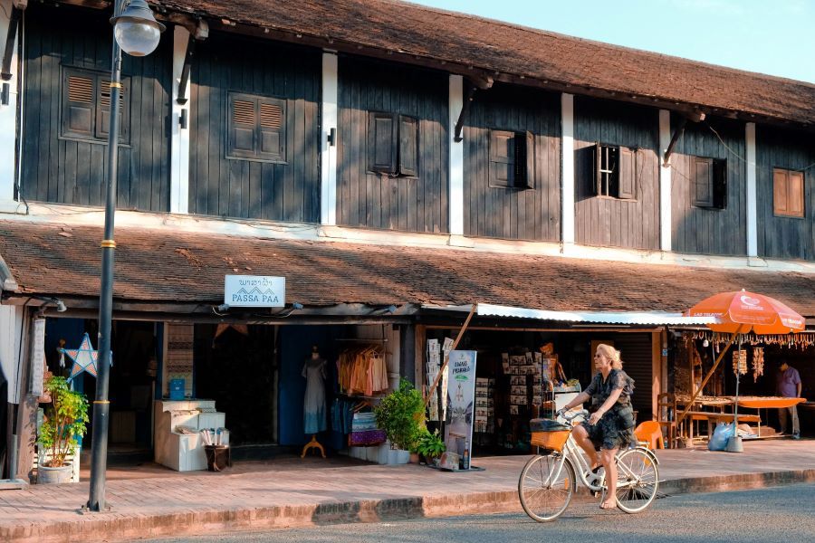 Visit the charming main street of Luang Prabang