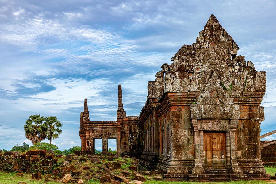 Northern Palace Ruins at the Middle Temple Area, Wat Phou Temple Heritage, Champasak, Laos