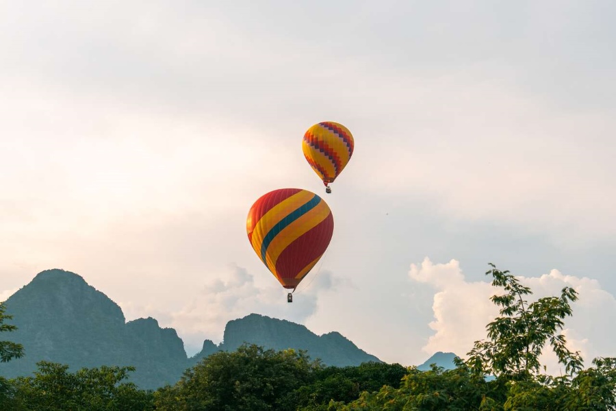 The hot air balloon experience is worth trying for tourists 