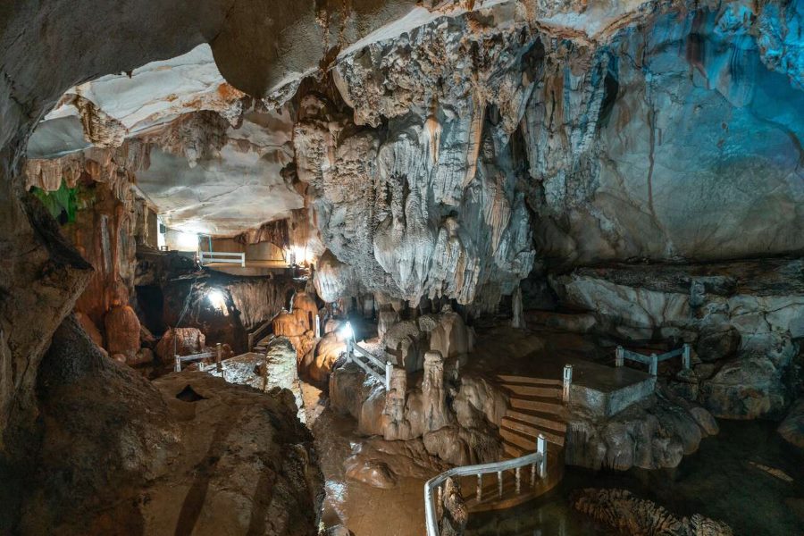 Inside Tham Chang Caves 