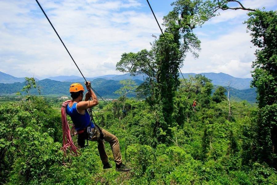 Enjoy the feeling of hanging in the ziplining with the best view of the forest 