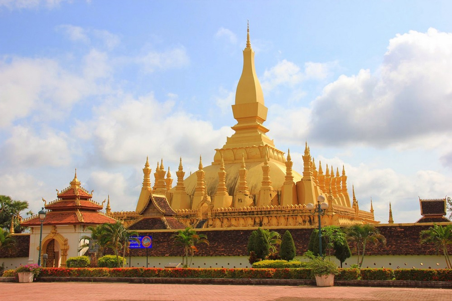 Pha That Luang, the historical site serving as the national symbol of Laos